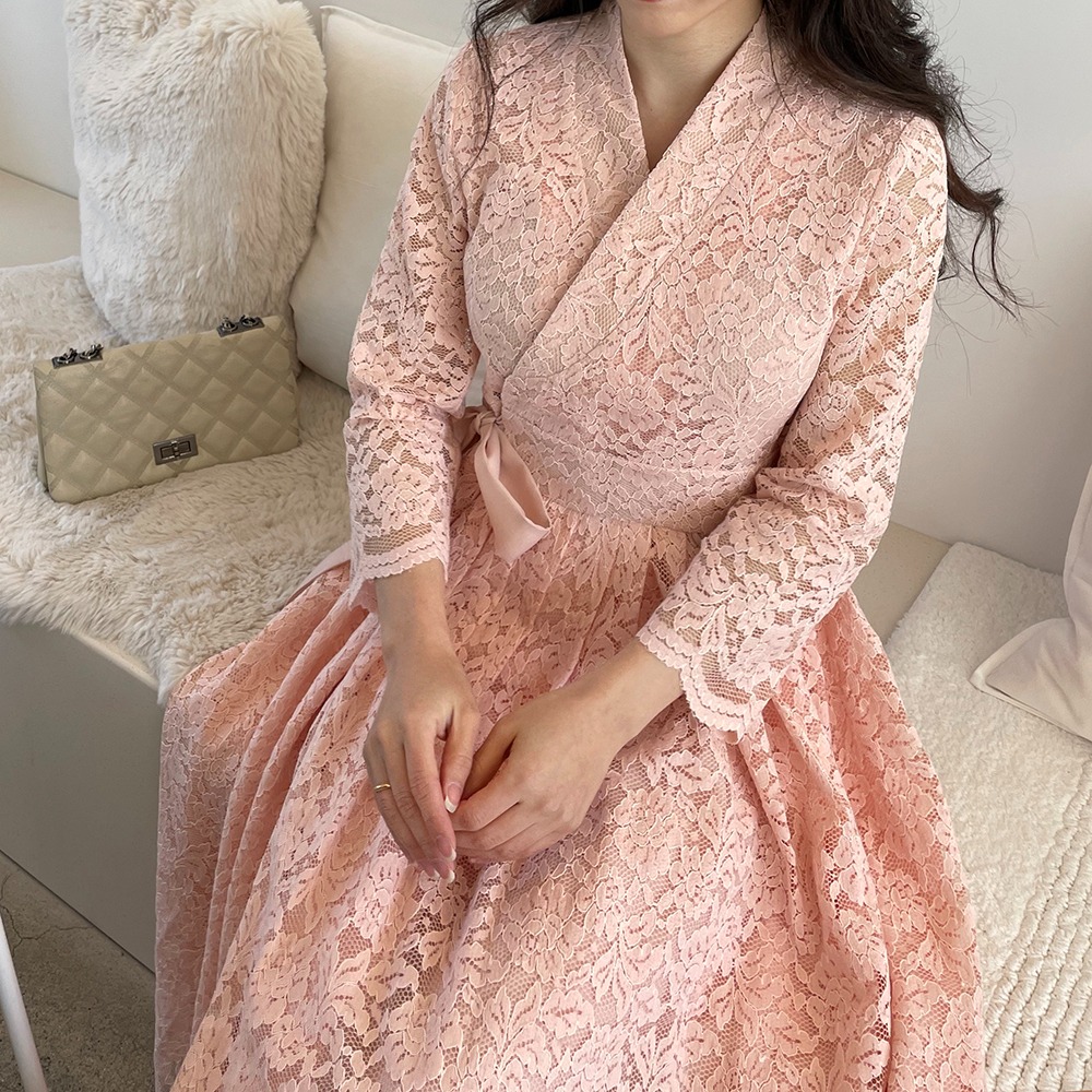 Springtime Lace DRESS [Pink]