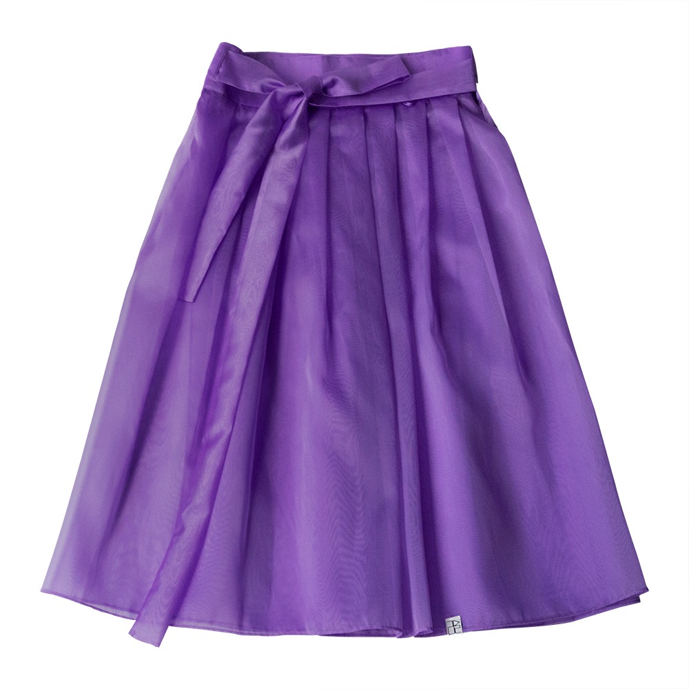 See-through Wrap Skirt [Purple]