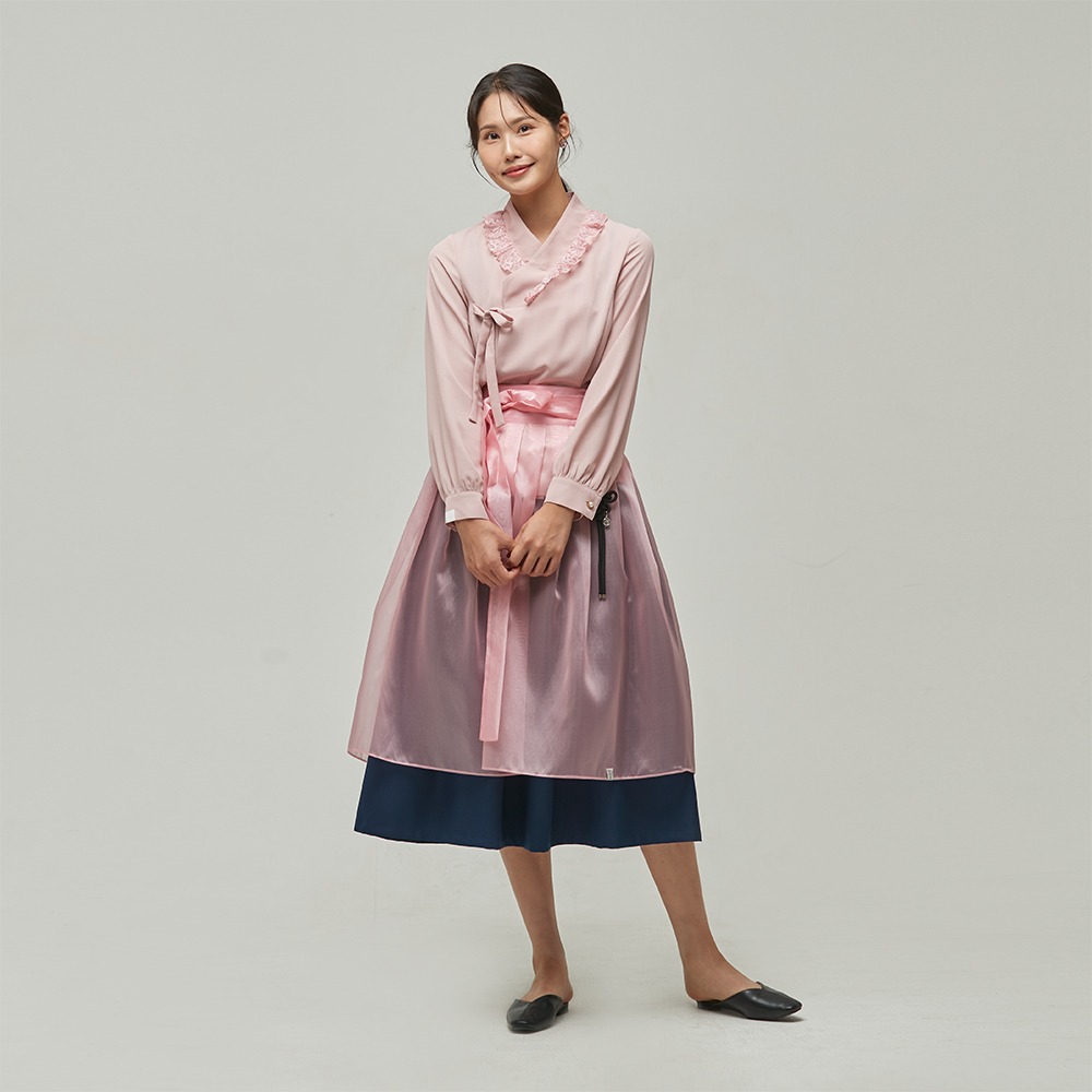 See-through Wrap Skirt [Pink]