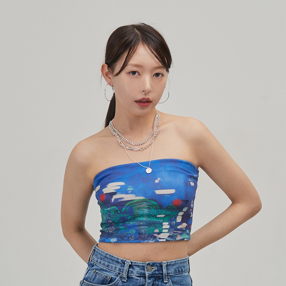 Traditional Pattern Graphic Tube Top [16 types]