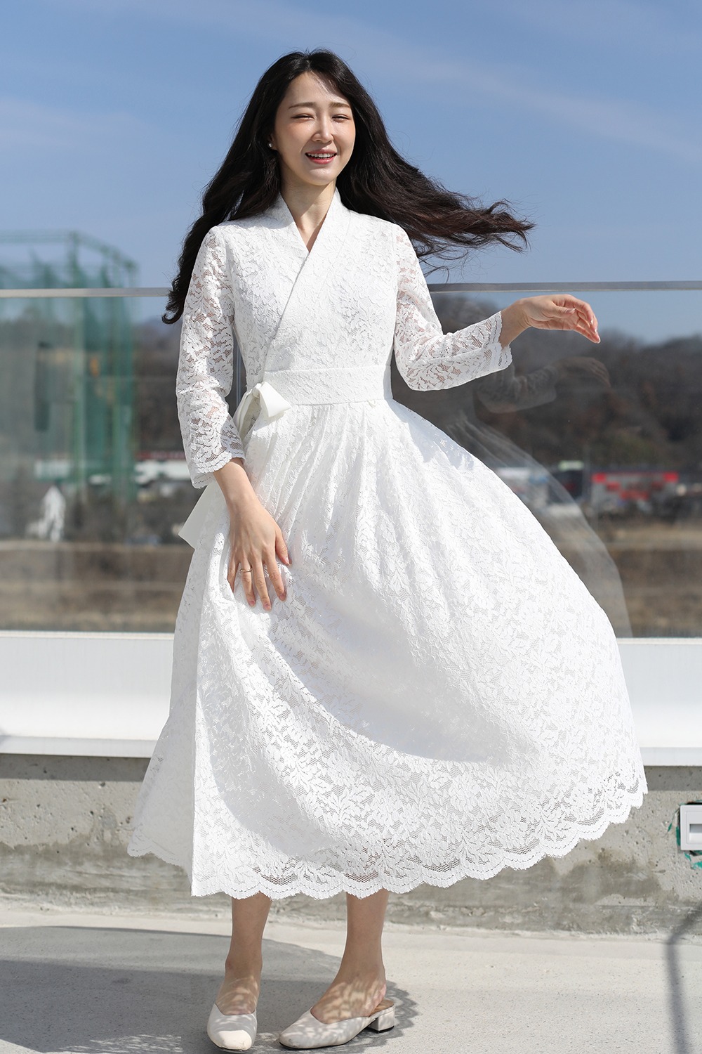 Springtime Lace DRESS [White]