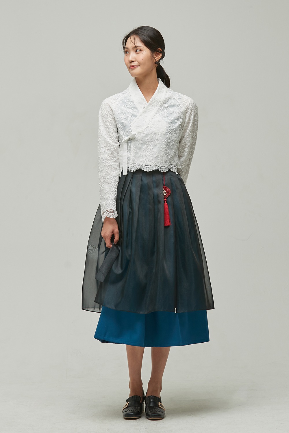 See-through Waist Skirt [Black]