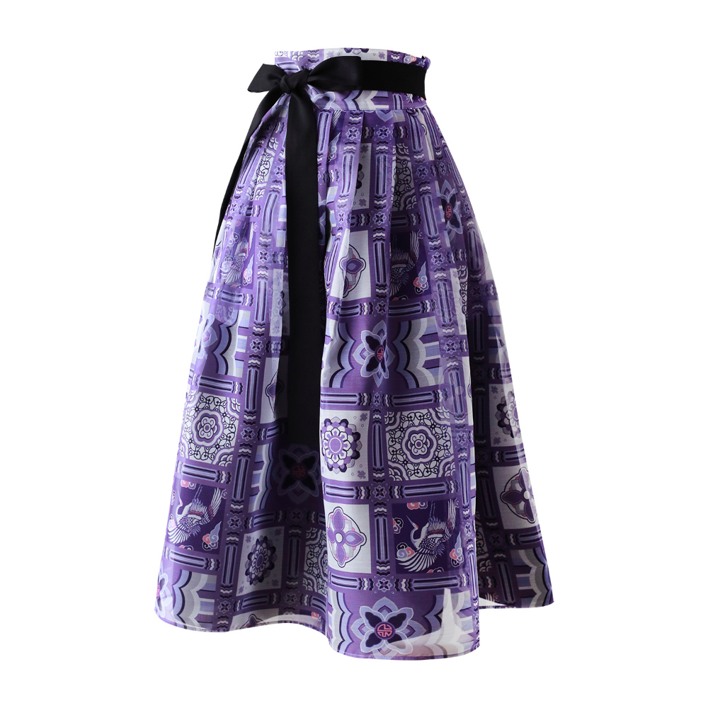 long skirt violet color image-S21L1