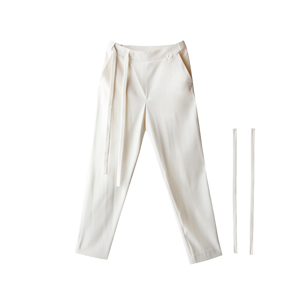 Pants white color image-S34L14